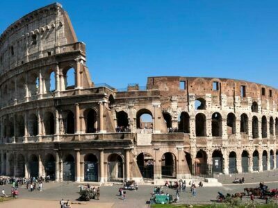 A Few Tips for Traveling to Historical Tourist Spots Colosseum, Ancient Roman Forum, UNESCO World Heritage Site, Rome, Lazio, Italy, Europe