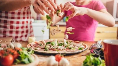 Making Homemade Pizza